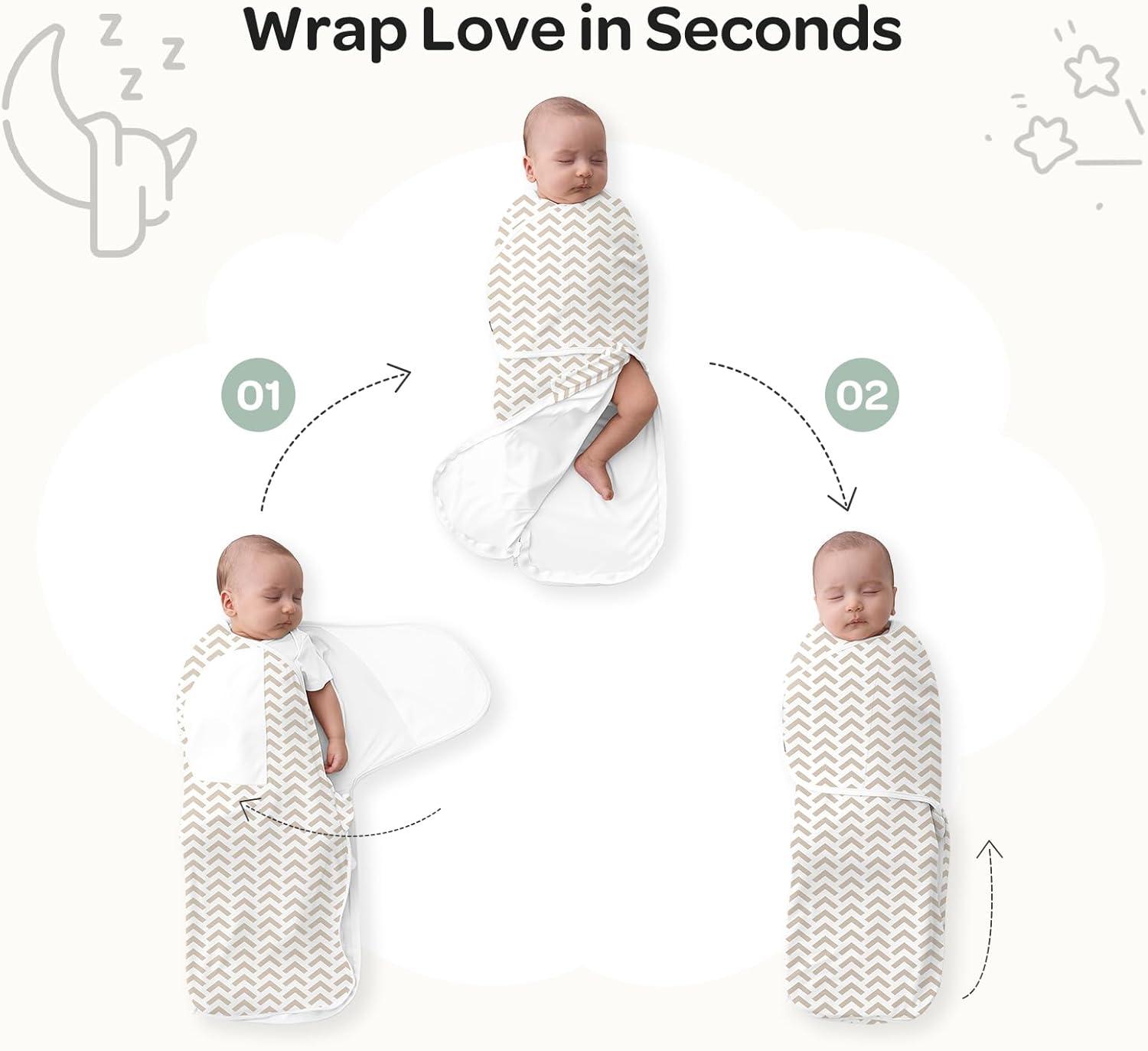 imageMomcozy Swaddles for Newborns Quiet Fastner Suitable for Infant 03 Months NewParentFriendly Swaddle Sack Reduce Startle Reflex Newborn Boys Girls Registry Essentials 2Pack BloomWonder