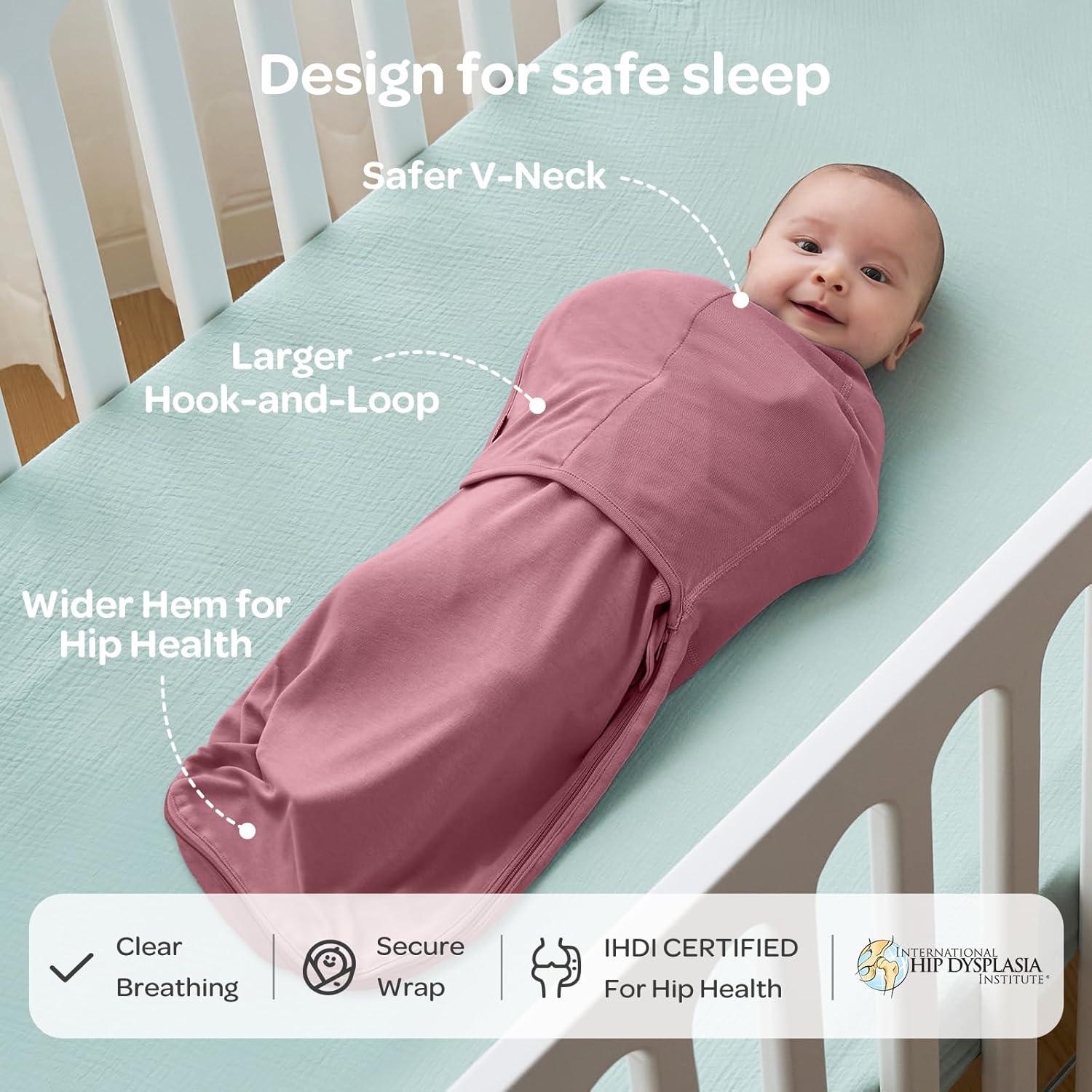 imageMomcozy Swaddles for Newborns Quiet Fastner Suitable for Infant 03 Months NewParentFriendly Swaddle Sack Reduce Startle Reflex Newborn Boys Girls Registry Essentials 2Pack BloomBloom