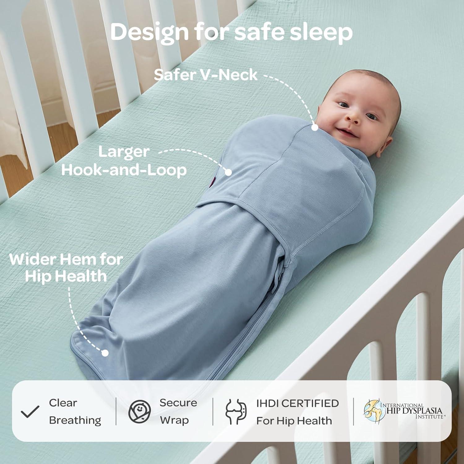 imageMomcozy Swaddles for Newborns Quiet Fastner Suitable for Infant 03 Months NewParentFriendly Swaddle Sack Reduce Startle Reflex Newborn Boys Girls Registry Essentials 2Pack BloomSerenity