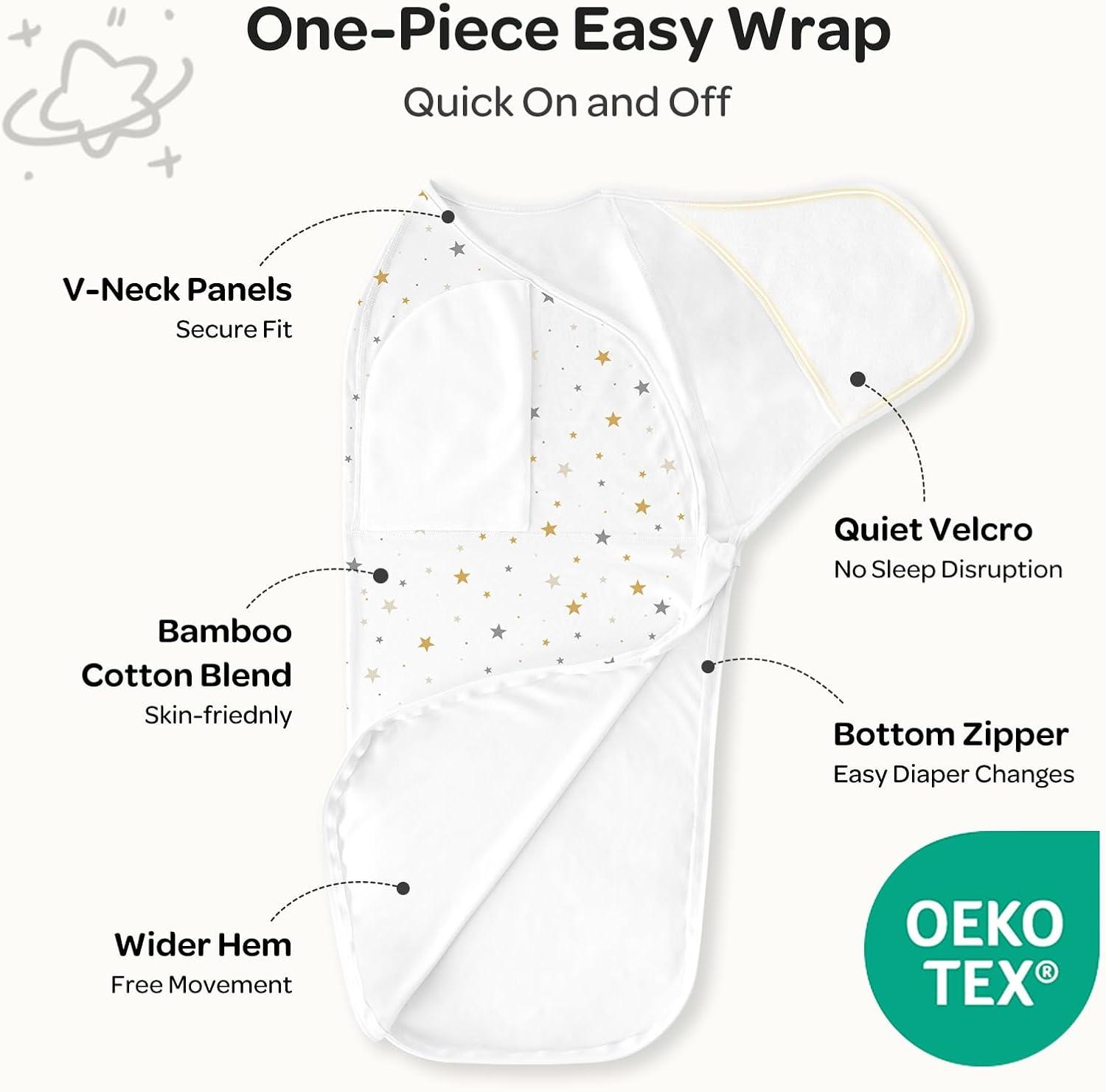 imageMomcozy Swaddles for Newborns Quiet Fastner Suitable for Infant 03 Months NewParentFriendly Swaddle Sack Reduce Startle Reflex Newborn Boys Girls Registry Essentials 2Pack BloomWonder