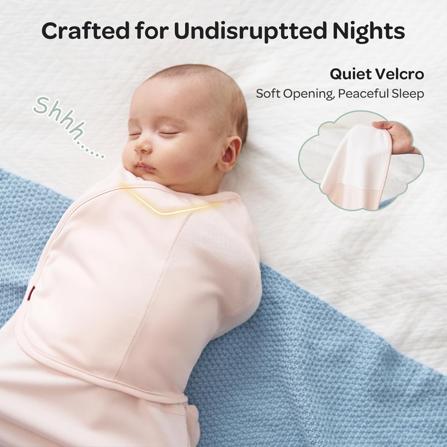 imageMomcozy Swaddles for Newborns Quiet Fastner Suitable for Infant 03 Months NewParentFriendly Swaddle Sack Reduce Startle Reflex Newborn Boys Girls Registry Essentials 2Pack BloomBloom