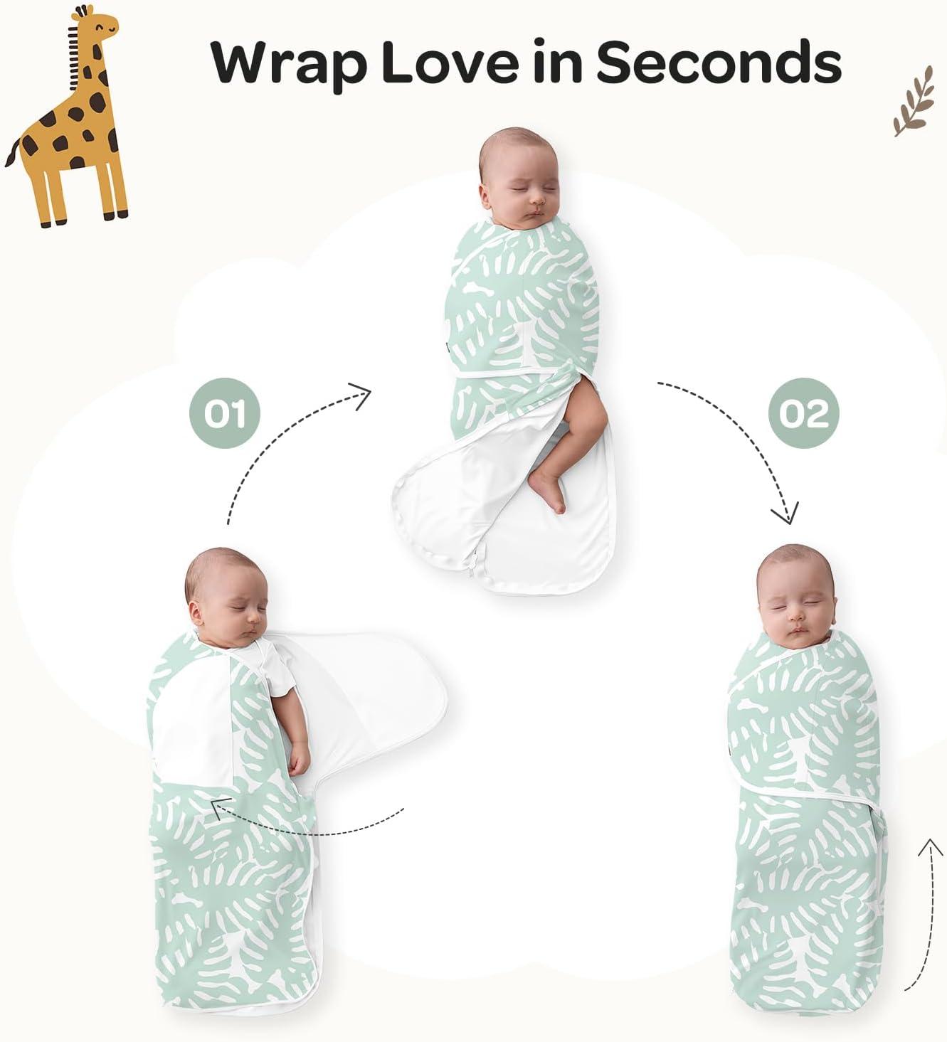 imageMomcozy Swaddles for Newborns Quiet Fastner Suitable for Infant 03 Months NewParentFriendly Swaddle Sack Reduce Startle Reflex Newborn Boys Girls Registry Essentials 2Pack BloomBravery