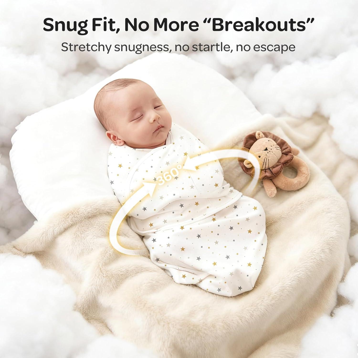 imageMomcozy Swaddles for Newborns Quiet Fastner Suitable for Infant 03 Months NewParentFriendly Swaddle Sack Reduce Startle Reflex Newborn Boys Girls Registry Essentials 2Pack BloomWonder