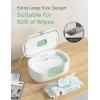 imageMomcozy Baby Wipe Warmer Innovative Spring Design Large Capacity Wipes Dispenser for 6080pcs Fast ampamp Even Heating 4 Modes of Temperature Heating Control Diaper Wipe Warmer with Night Light GreyGreen