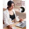 imageMomcozy 2in1 Hands Free Pumping Bra Adjustable Breast Pump Bra with Wide Support Band for Breastfeeding MomsBlack