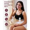 imageMomcozy 2in1 Hands Free Pumping Bra Adjustable Breast Pump Bra with Wide Support Band for Breastfeeding MomsBlack