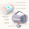 imageMomcozy Knee Pillow for Side Sleepers Soft Memory Foam ampamp PinchFree Design Relieve Knee Leg and Sciatica Pain Adjustable Elastic Strap Ideal for Pregnant Women and Seniors Crystal Velvet in GrayCrystal Velvet Gray