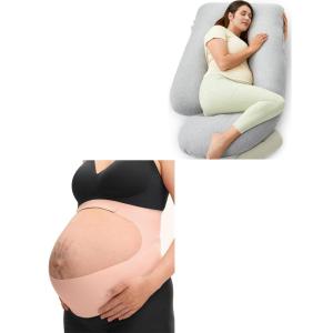 imageMomcozy Pregnancy Belly Band and UShaped Full Body Maternity Pillow
