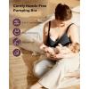 image:imageMomcozy HandsFree Pumping Bra Wireless amp Seamless Breast Pump Bra Breathable Tencel Fabric amp Fully Fixed CupsBlack