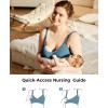 image:imageMomcozy HandsFree Pumping Bra Wireless amp Seamless Breast Pump Bra Breathable Tencel Fabric amp Fully Fixed CupsNordic Blue