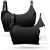 image:imageMomcozy Pumping Bra Pumping Bra Hands Free All Day Wear Pumping amp Nursing Bra in One Holding Breast Pump for Spectra MedelaBlack2pk
