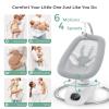 image:imageMomcozy CocoSway Baby Swing for Infants to Toddler 3DMotion Electric Baby Swing with 6 Motions amp 4Speeds Remote Control Infant Swing with 8 Preset Lullabies for Baby Boy Girl Up to 20 lbs HazeHaze