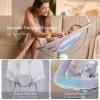 image:imageMomcozy CocoSway Baby Swing for Infants to Toddler 3DMotion Electric Baby Swing with 6 Motions amp 4Speeds Remote Control Infant Swing with 8 Preset Lullabies for Baby Boy Girl Up to 20 lbs HazeHaze