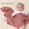 image:imageMomcozy Muslin Swaddle Blankets Ultra Soft Neutral Registry Essentials 47 x 47 Breathable Large Receiving Blanket Newborn Essentials Must Haves Baby Boys Girls Shower Gifts Fruits PartyPink Purple