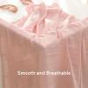 image:imageMomcozy Muslin Swaddle Blankets Ultra Soft Neutral Registry Essentials 47 x 47 Breathable Large Receiving Blanket Newborn Essentials Must Haves Baby Boys Girls Shower Gifts Fruits PartyPink Purple