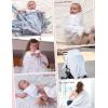 image:imageMomcozy Muslin Swaddle Blankets Ultra Soft Neutral Registry Essentials 47 x 47 Breathable Large Receiving Blanket Newborn Essentials Must Haves Baby Boys Girls Shower Gifts Fruits PartySugar Bowl Bunny
