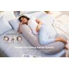image:imageMomcozy Pregnancy PillowOriginal F Shaped Maternity Pillow for Pregnant Women with Adjustable Wedge Pillow Full Body Support Pregnancy Pillows for Side Sleeping with Velvet Cover Light GreyCooling Grey