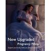image:imageMomcozy Pregnancy PillowOriginal F Shaped Maternity Pillow for Pregnant Women with Adjustable Wedge Pillow Full Body Support Pregnancy Pillows for Side Sleeping with Velvet Cover Light GreyAir Layer  Grey