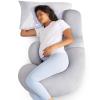 image:imageMomcozy Pregnancy PillowOriginal F Shaped Maternity Pillow for Pregnant Women with Adjustable Wedge Pillow Full Body Support Pregnancy Pillows for Side Sleeping with Velvet Cover Light GreyCooling Grey