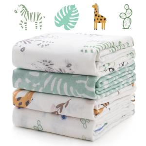 image:imageMomcozy Muslin Swaddle Blankets Ultra Soft Neutral Registry Essentials 47 x 47 Breathable Large Receiving Blanket Newborn Essentials Must Haves Baby Boys Girls Shower Gifts Fruits PartyBravery