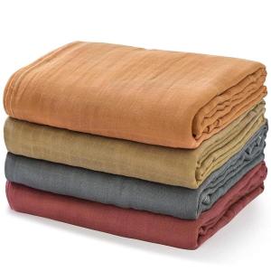 image:imageMomcozy Muslin Swaddle Blankets Ultra Soft Neutral Registry Essentials 47 x 47 Breathable Large Receiving Blanket Newborn Essentials Must Haves Baby Boys Girls Shower Gifts Fruits PartyBrown