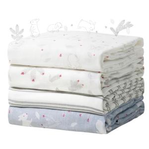 image:imageMomcozy Muslin Swaddle Blankets Ultra Soft Neutral Registry Essentials 47 x 47 Breathable Large Receiving Blanket Newborn Essentials Must Haves Baby Boys Girls Shower Gifts Fruits PartySugar Bowl Bunny