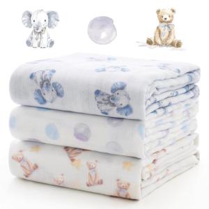 image:imageMomcozy Muslin Swaddle Blankets Ultra Soft Neutral Registry Essentials 47 x 47 Breathable Large Receiving Blanket Newborn Essentials Must Haves Baby Boys Girls Shower Gifts Fruits PartyInnocence