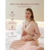 image:imageMOMCOZY Womens Nursing Maternity Nightgown for Breastfeeding Labor and Delivery Gown Long Sleeve Postpartum Night GownPink
