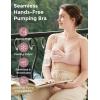 image:imageMomcozy 4in1 HandsFree Pumping Bra with Cooling Fabric amp JellyStrip Support Nursing amp Breast Pump Bra for AllDay WearOyster Pink