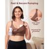 image:imageMomcozy Pumping Bra Hands Free AllinOne Nursing Bras for Breastfeeding amp Pumping Fixed Padding for Enhanced ShapeChocolate