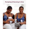 image:imageMomcozy Pumping Bra Hands Free AllinOne Nursing Bras for Breastfeeding amp Pumping Fixed Padding for Enhanced ShapeTwilight Blue