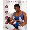 image:imageMomcozy Pumping Bra Hands Free AllinOne Nursing Bras for Breastfeeding amp Pumping Fixed Padding for Enhanced ShapeTwilight Blue