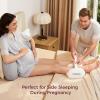 image:imageMomcozy Knee Pillow for Side Sleepers Soft Memory Foam amp PinchFree Design Relieve Knee Leg and Sciatica Pain Adjustable Elastic Strap Ideal for Pregnant Women and Seniors Cooling Cover GrayCream White