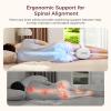 image:imageMomcozy Knee Pillow for Side Sleepers Soft Memory Foam amp PinchFree Design Relieve Knee Leg and Sciatica Pain Adjustable Elastic Strap Ideal for Pregnant Women and Seniors Cooling Cover GrayCream White