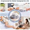 image:imageMomcozy Knee Pillow for Side Sleepers Soft Memory Foam amp PinchFree Design Relieve Knee Leg and Sciatica Pain Adjustable Elastic Strap Ideal for Pregnant Women and Seniors Cooling Cover GrayGray