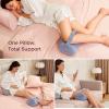 image:imageMomcozy Knee Pillow for Side Sleepers Soft Memory Foam amp PinchFree Design Relieve Knee Leg and Sciatica Pain Adjustable Elastic Strap Ideal for Pregnant Women and Seniors Cooling Cover GrayCrystal Velvet Gray