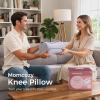 image:imageMomcozy Knee Pillow for Side Sleepers Soft Memory Foam amp PinchFree Design Relieve Knee Leg and Sciatica Pain Adjustable Elastic Strap Ideal for Pregnant Women and Seniors Cooling Cover GrayGray
