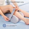 image:imageMomcozy Knee Pillow for Side Sleepers Soft Memory Foam amp PinchFree Design Relieve Knee Leg and Sciatica Pain Adjustable Elastic Strap Ideal for Pregnant Women and Seniors Cooling Cover GrayGray