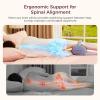 image:imageMomcozy Knee Pillow for Side Sleepers Soft Memory Foam amp PinchFree Design Relieve Knee Leg and Sciatica Pain Adjustable Elastic Strap Ideal for Pregnant Women and Seniors Cooling Cover GrayCrystal Velvet Gray
