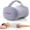 image:imageMomcozy Knee Pillow for Side Sleepers Soft Memory Foam amp PinchFree Design Relieve Knee Leg and Sciatica Pain Adjustable Elastic Strap Ideal for Pregnant Women and Seniors Cooling Cover GrayCrystal Velvet Gray