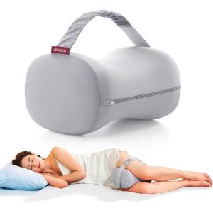 image:imageMomcozy Knee Pillow for Side Sleepers Soft Memory Foam amp PinchFree Design Relieve Knee Leg and Sciatica Pain Adjustable Elastic Strap Ideal for Pregnant Women and Seniors Cooling Cover GrayGray