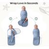 image:imageMomcozy Swaddles for Newborns Quiet Fastener Suitable for Infant 03 Months NewParentFriendly Swaddle Sack Reduce Startle Reflex Newborn Boys Girls Registry Essentials 2Pack BraverySerenity