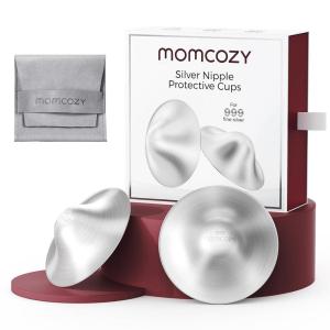 image:imageMomcozy 999 Silver Nursing Cups HoleFree Design 999 Silver Nipple Shields Breastfeeding Essentials Silver Nipple Shields for Breastfeeding Newborns Metal Nipple Shields Regular SizeXXLarge