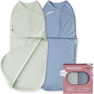 image:imageMomcozy Swaddles for Newborns Quiet Fastener Suitable for Infant 03 Months NewParentFriendly Swaddle Sack Reduce Startle Reflex Newborn Boys Girls Registry Essentials 2Pack BraverySerenity