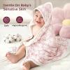 image:imageMomcozy Baby Towel with Hooded  Ultra Soft amp Absorbent Large Bath Towel Set for Comfort amp Gentle on Babys Skin  Shower Gift amp Bath Essential amp Baby Registry Search for NewbornInfantToddlerKidsBloom Bliss