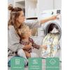 image:imageMomcozy Baby Towel with Hooded  Ultra Soft amp Absorbent Large Bath Towel Set for Comfort amp Gentle on Babys Skin  Shower Gift amp Bath Essential amp Baby Registry Search for NewbornInfantToddlerKidsLemon Leaves