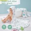 image:imageMomcozy Baby Towel with Hooded  Ultra Soft amp Absorbent Large Bath Towel Set for Comfort amp Gentle on Babys Skin  Shower Gift amp Bath Essential amp Baby Registry Search for NewbornInfantToddlerKidsMarine Turtle Magic