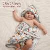 image:imageMomcozy Baby Towel with Hooded  Ultra Soft amp Absorbent Large Bath Towel Set for Comfort amp Gentle on Babys Skin  Shower Gift amp Bath Essential amp Baby Registry Search for NewbornInfantToddlerKidsPetite Blossom
