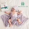 image:imageMomcozy Baby Towel with Hooded  Ultra Soft amp Absorbent Large Bath Towel Set for Comfort amp Gentle on Babys Skin  Shower Gift amp Bath Essential amp Baby Registry Search for NewbornInfantToddlerKidsInk Wash Leaves