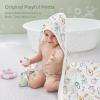 image:imageMomcozy Baby Towel with Hooded  Ultra Soft amp Absorbent Large Bath Towel Set for Comfort amp Gentle on Babys Skin  Shower Gift amp Bath Essential amp Baby Registry Search for NewbornInfantToddlerKidsWondrous Green Orchard